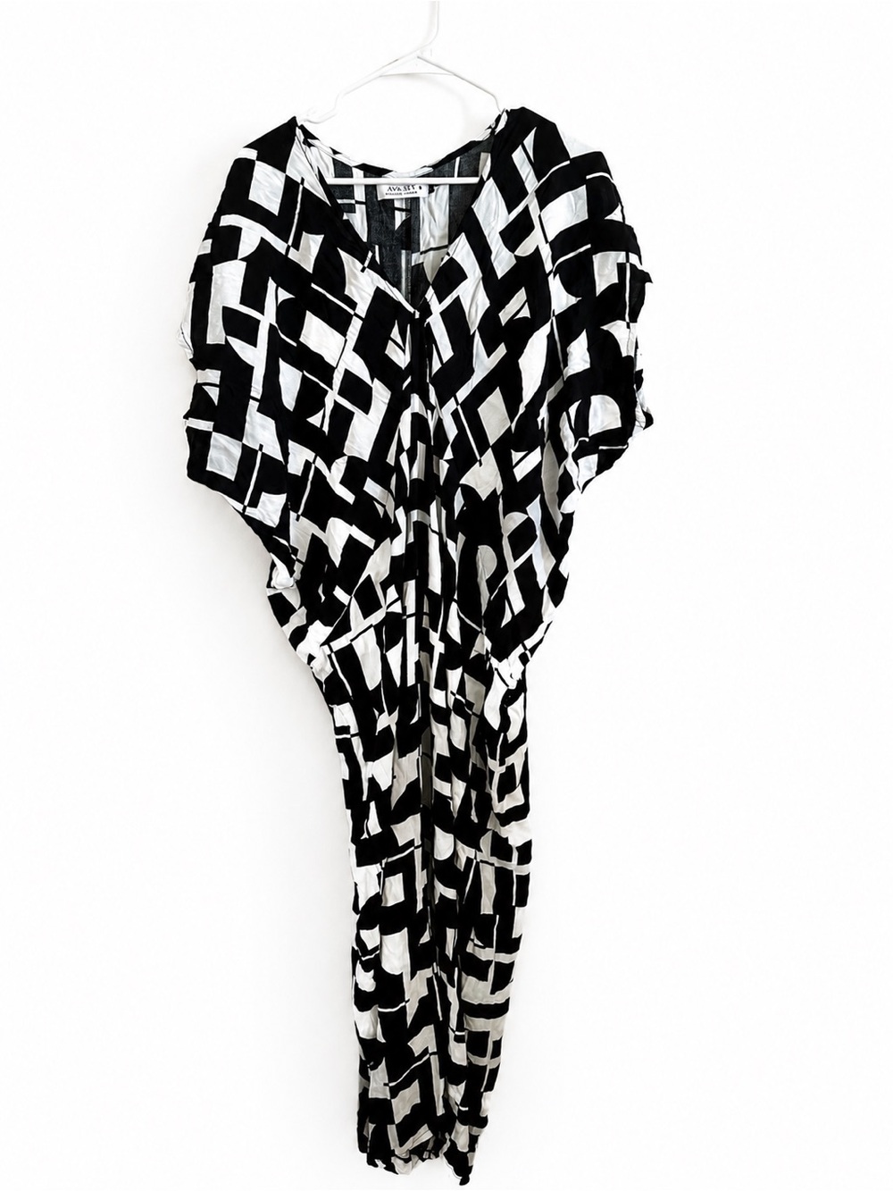 Fighting Eel/Ava Sky Black & White Geometric Dress